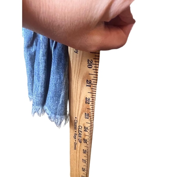 Denim Cotton Blouse Women Size L Embroidered Off Shoulder Ruffle Embroidered Y2K - Picture 9 of 9